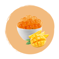 Mango Popping matchatime bubble tea store
