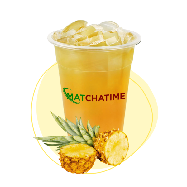 Pinapple fruit tea matchatime bubble tea store